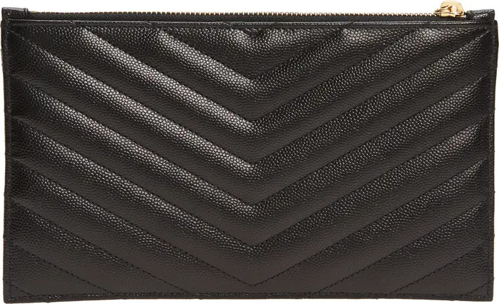 Monogramme Quilted Leather Zip Pouch | Nordstrom