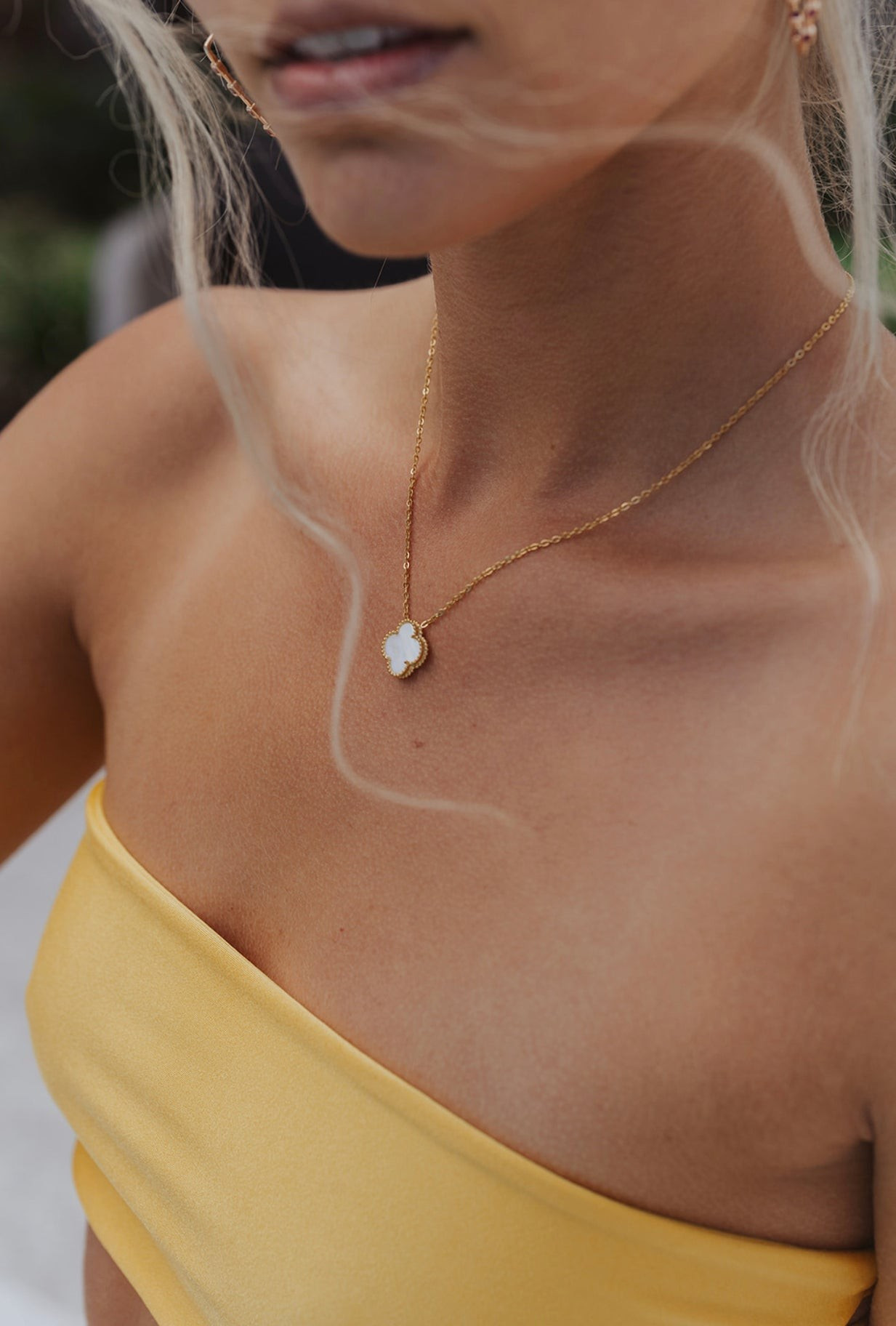 Single Elise Quatrefoil Necklace/Studs | KC Chic Designs