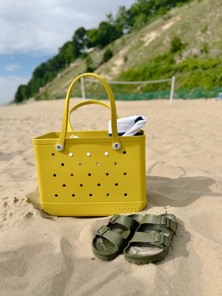 Beach bag and shoes. Am I a bogg bag girl now?! I think so. Never been more happy with a beach bag. 

I included some similar bags at different sizes, prices, sources, and colors if that’s helpful! 

#LTKTravel #LTKSwim #LTKActive