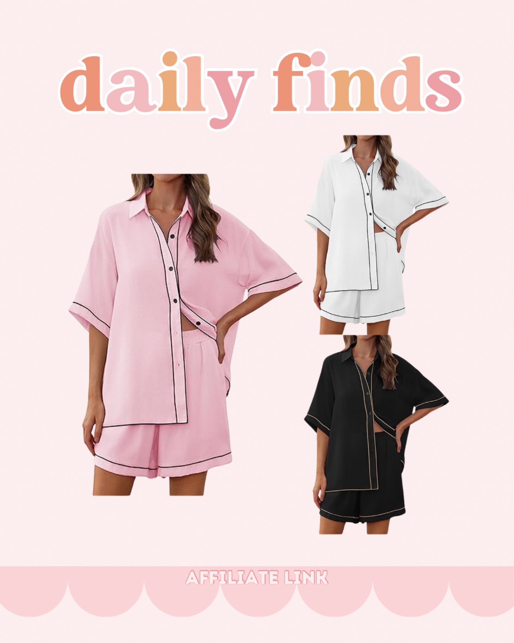 Under $10 short sleeve pajama set - perfect gift! 🎄❤️

Pajamas | Pajama Sets | Lounge Sets | Sale | Gift Guide | Amazon Deals | Amazon Gifts 

#LTKGiftGuide #LTKHome #LTKSaleAlert