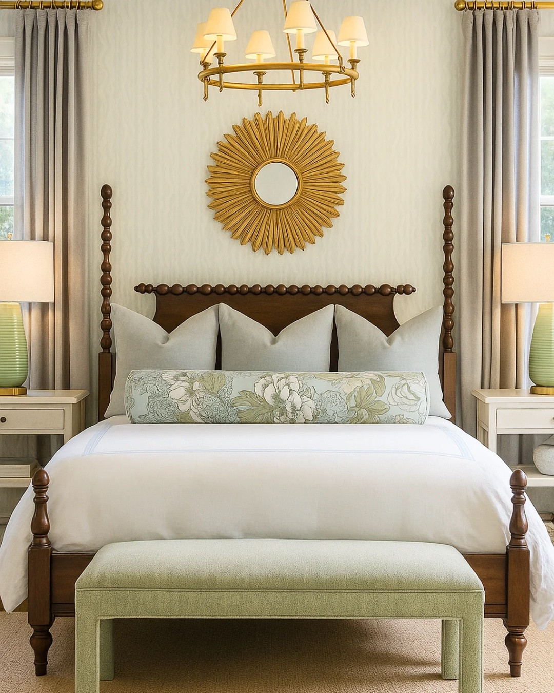 An effortlessly elegant retreat layered with timeless charm.✨ This traditional bedroom mixes classic silhouettes, soft textures, and a calming palette of blues and greens. This gorgeous space is layered, timeless, and just the right amount of cozy.

Bedroom design | traditional bedroom | timeless bedroom | classic bedroom | Grandmillennial bedroom design

#LTKHome #LTKSaleAlert