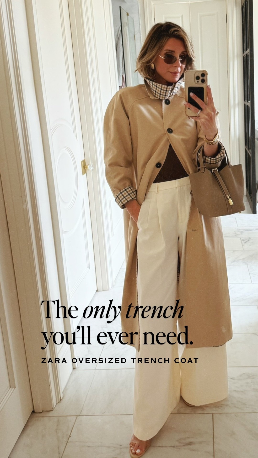 Reversible trench = endless spring outfit options 🤍 Loving the pop of plaid on this one from @Zara 

#LTKootd #LTKSeasonal