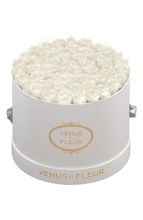 Venus ET Fleur Classic Large Round Eternity Roses in Pure White at Nordstrom | Nordstrom