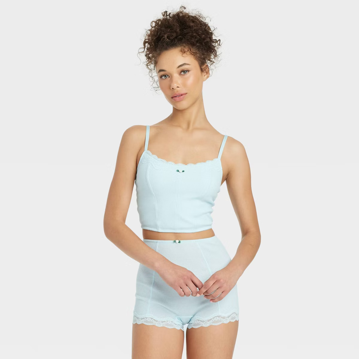 Women's Waffle Brami - Colsie™ Blue M | Target