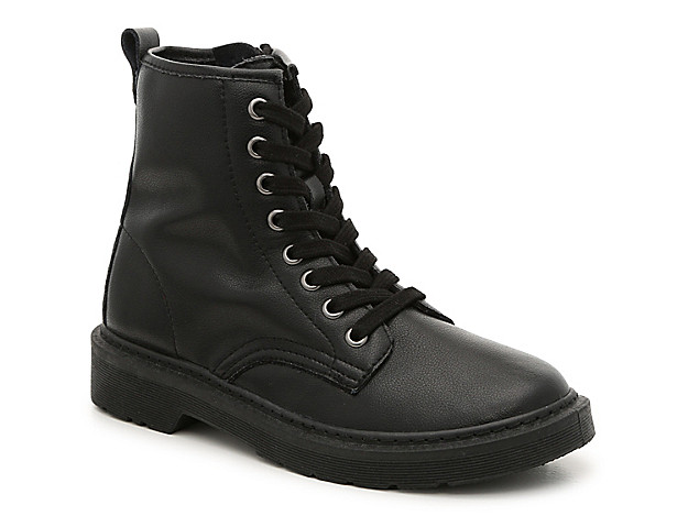 Steve Madden Cole Combat Boot - Women's - Black Leather | DSW