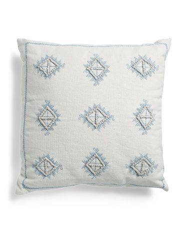 22x22 Kano Diamond Embroidered Pillow | TJ Maxx