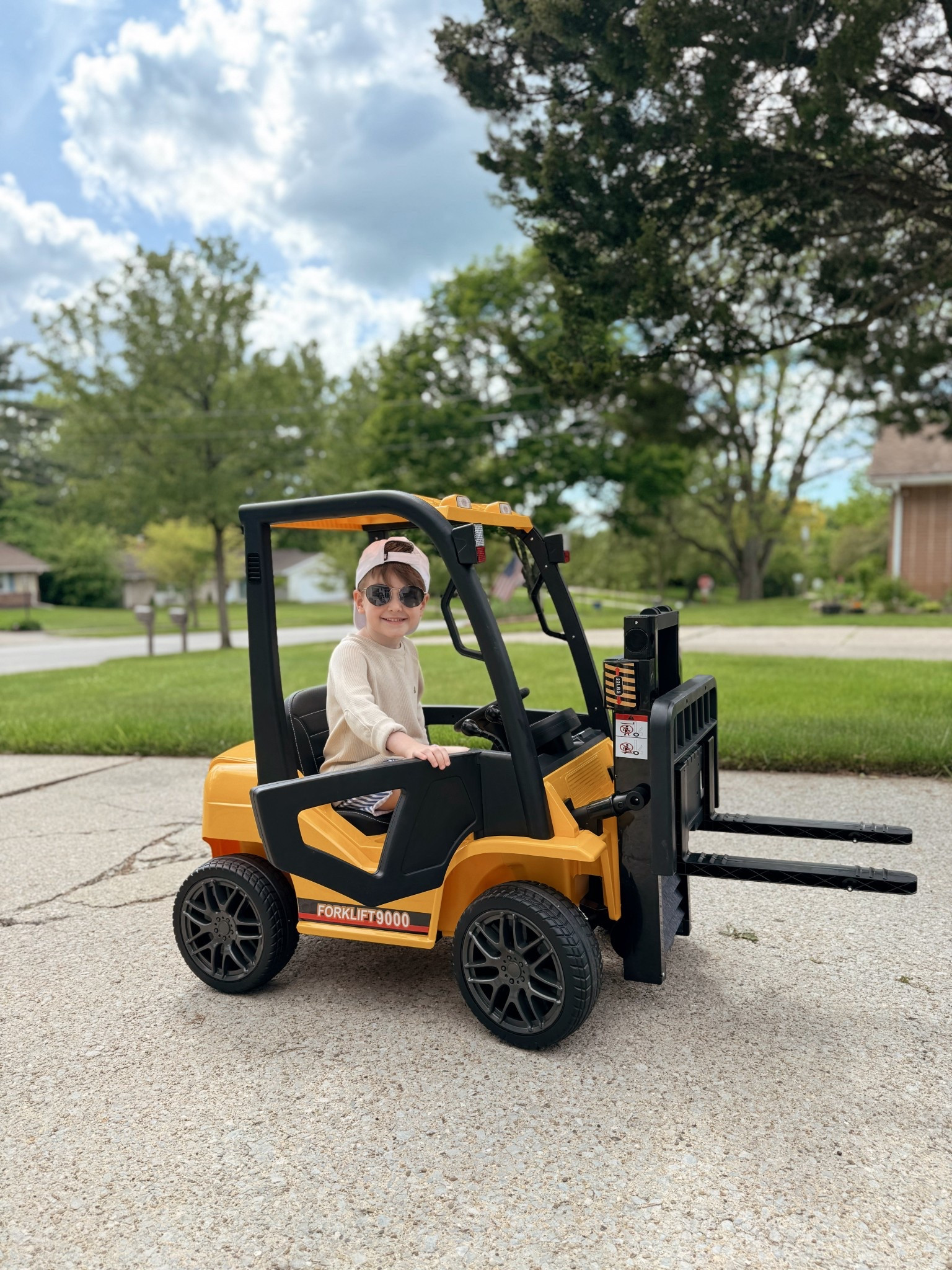 Oliver’s new forklift 9000!! This has been such a huge hit with him!!! He loves it! 

Also comes with a remote control for parents to control & drive. Evelyn took a turn and loved it, too!! Forklift works and holds up to 22lbs 🤭 

#LTKFamily #LTKKids #LTKSummerEdit