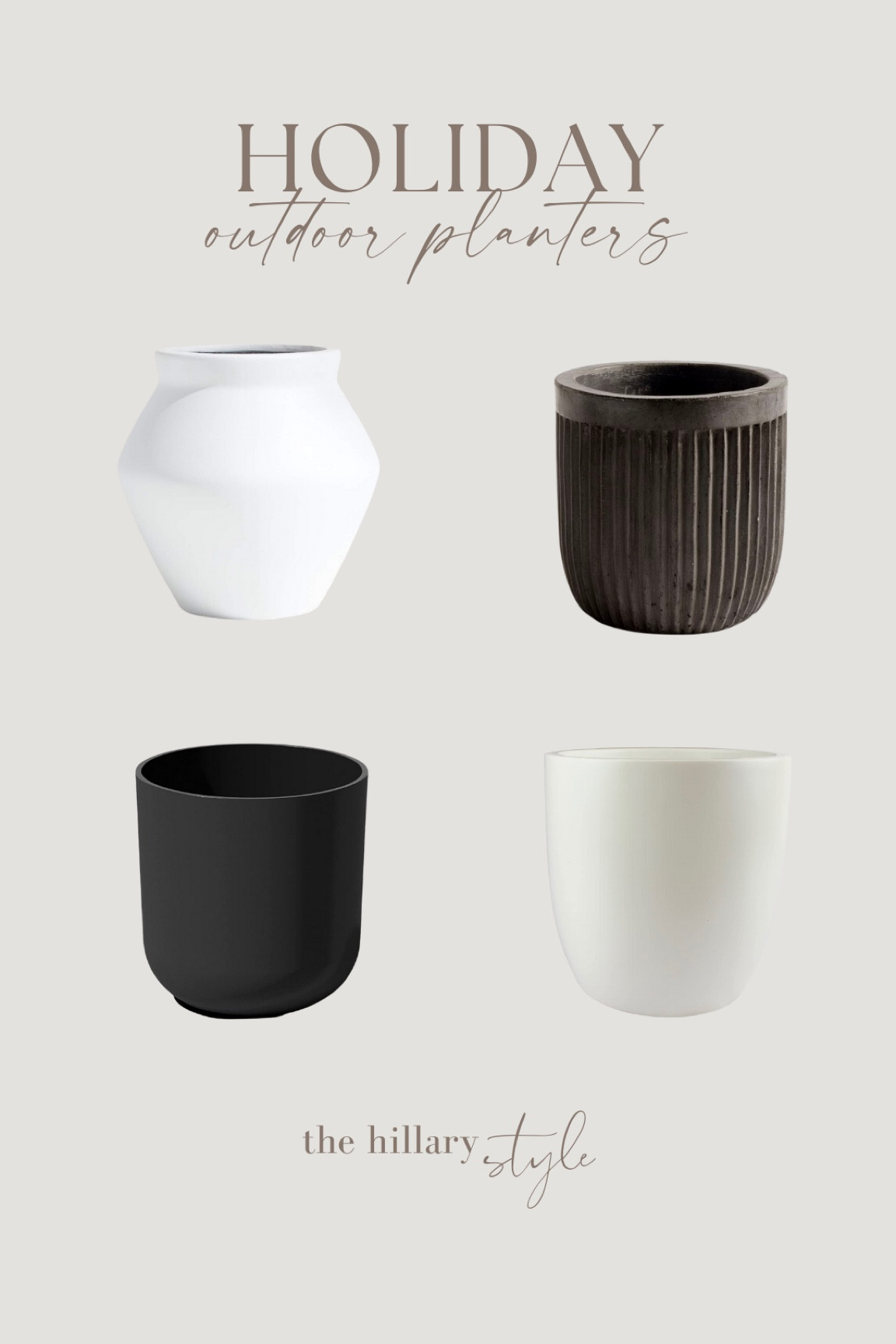 These outdoor planters are perfect for pre lit birch trees for the holidays! 

White planter. Concrete planter. Black planter. Pottery barn. Crate and barrel. Amazon. 

#LTKSeasonal #LTKhome #LTKHoliday