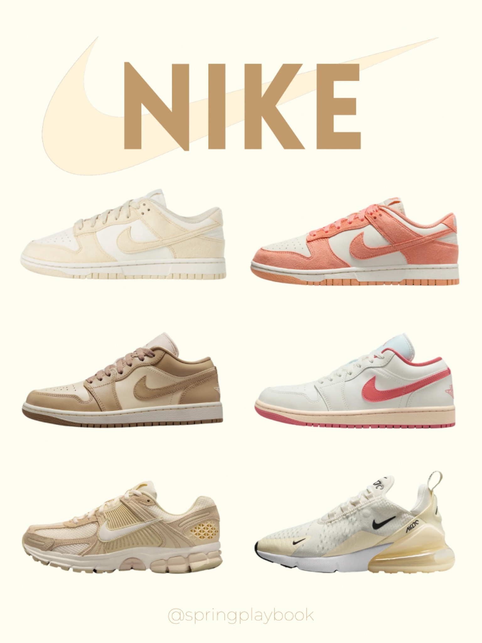 New Nike Dunks, Jordans, Vomero 5, and more. Spring Neutrals & Pinks!

#createdcolorful #createdcolorfulspring #hocspring #tcispring #pcaspring #lightspring #warmspring #truespring #brightspring #clearspring #paintboxspring #bluespring

#LTKActive #LTKFitness #LTKShoeCrush