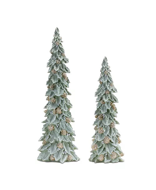Slickblue Elegant Christmas Trees for Festive Holiday Decor (Set of 2) - Macy's | Macy's
