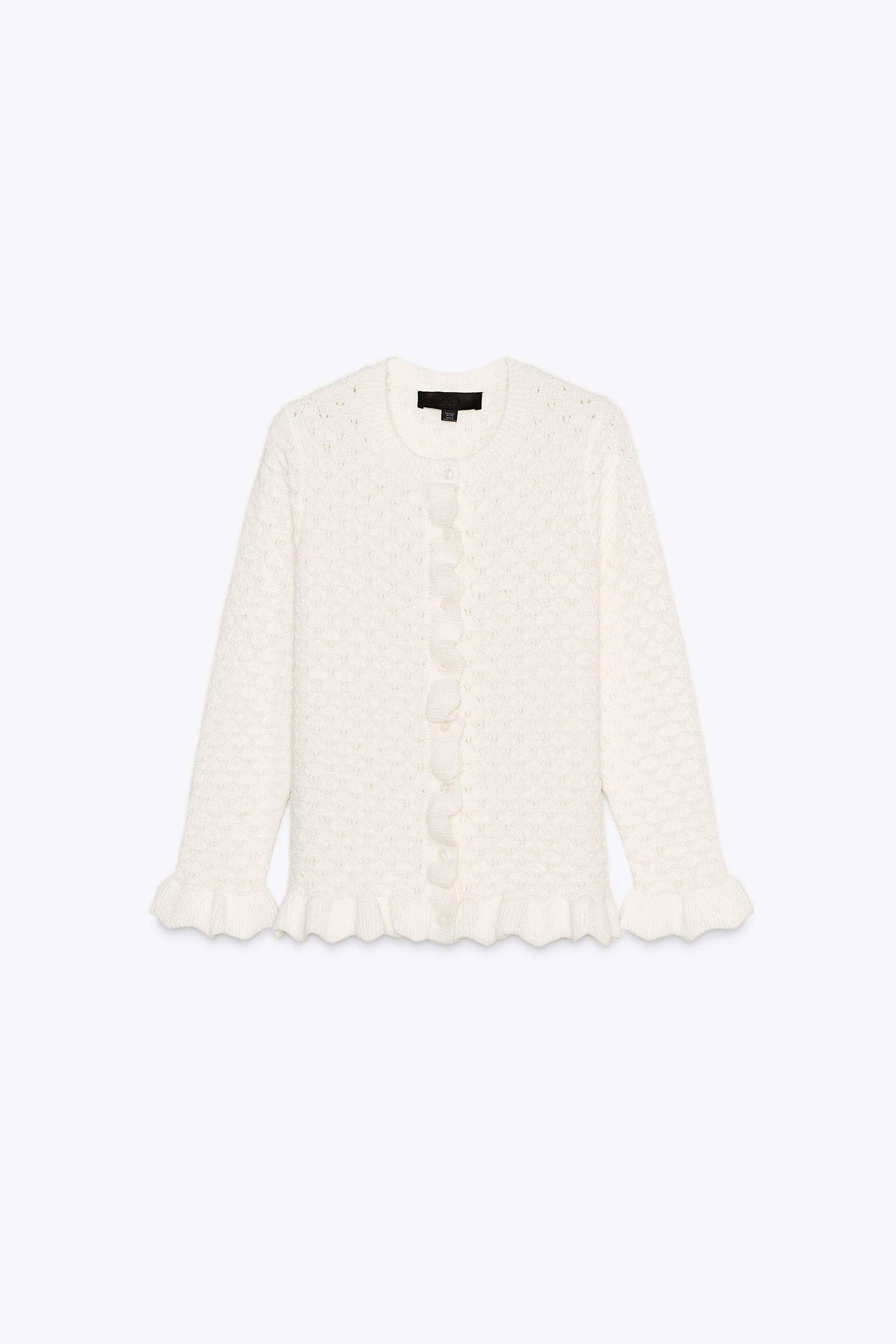 RUFFLED KNIT CARDIGAN | Zara US