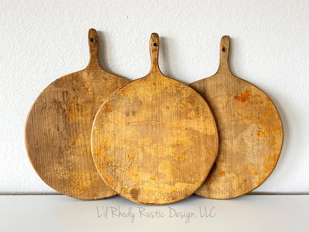 Small European Circular Breadboard, ORIGINAL Cheese Wax Display Board, Charcuterie Board, Reclaim... | Etsy (US)