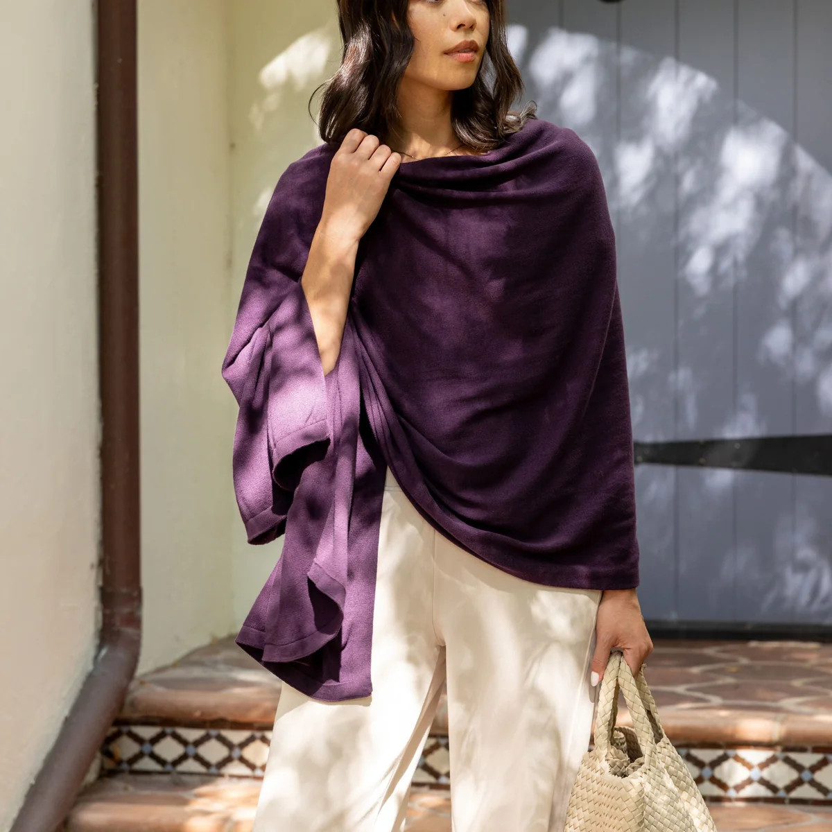 The Dreamsoft Organic Cotton Travel Scarf - Blackberry | zestt organics