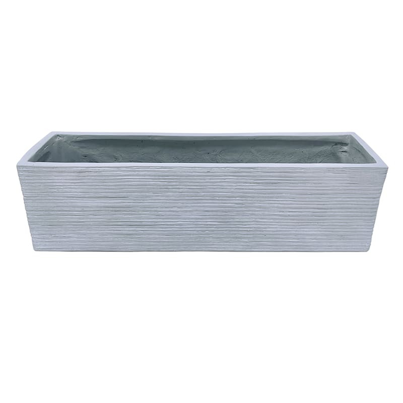 Riverside White Planter, 23.6" | At Home