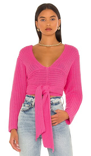 Perfect Game Knit Sweater in Rouge Pink | Revolve Clothing (Global)