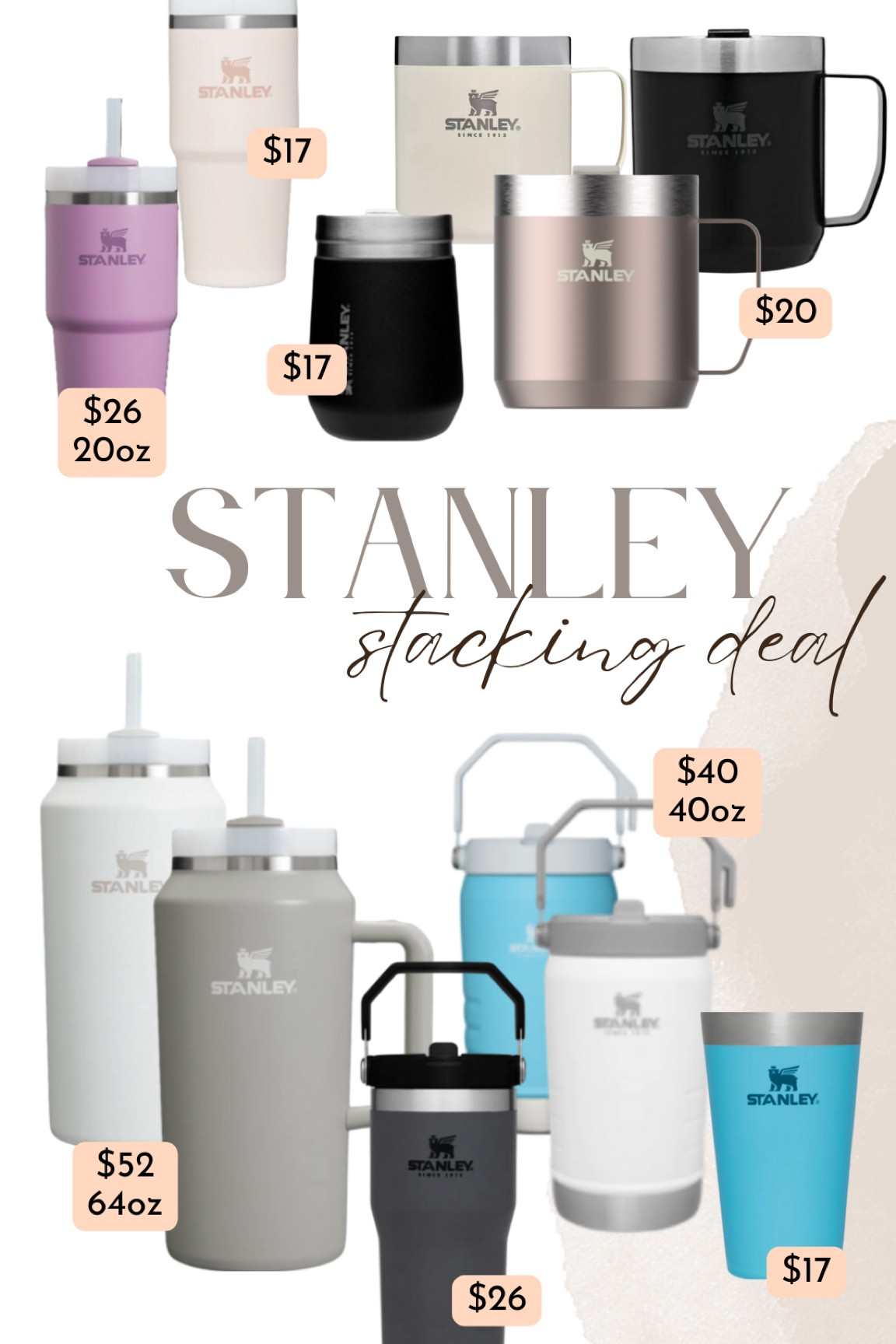 Stacking Deal on Stanleys!!
Sale + Extra 20% off with code Hydrate

#LTKgiftguide #LTKsale #LTKcanada