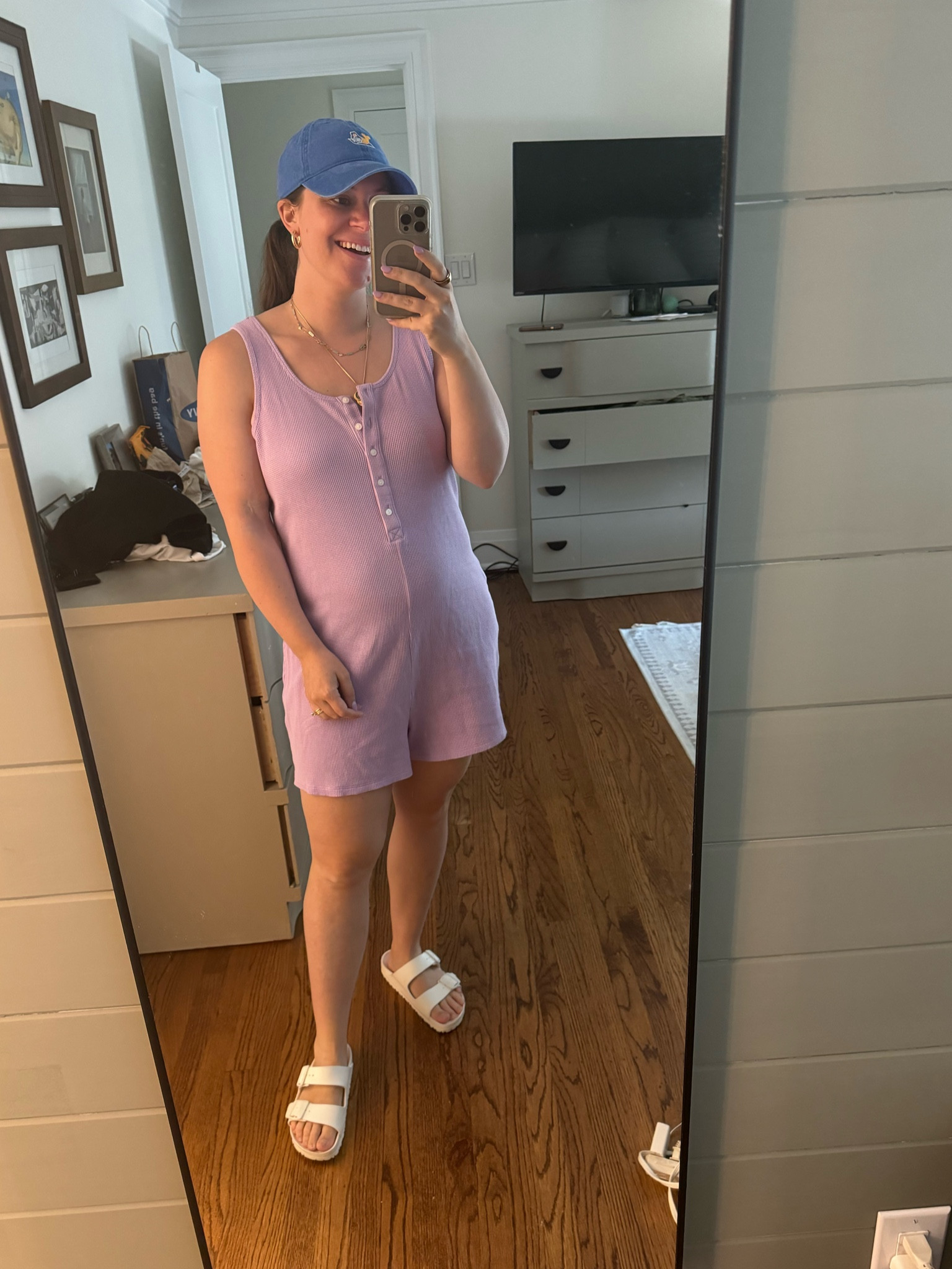 I’m calling this the summer of finding ways to wear pajamas in public. This is SO comfy. I’m in a L to accommodate the bump. 

#LTKBump