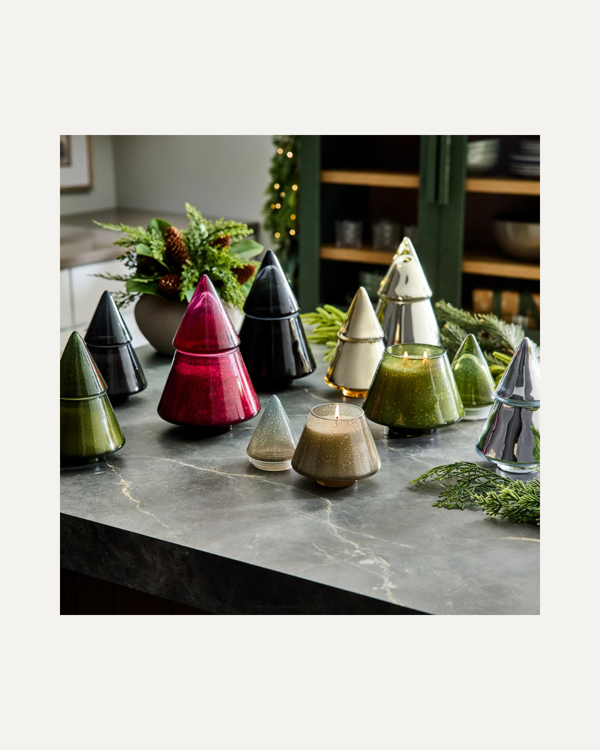 Under $10 for these pretty tree candles!  

 