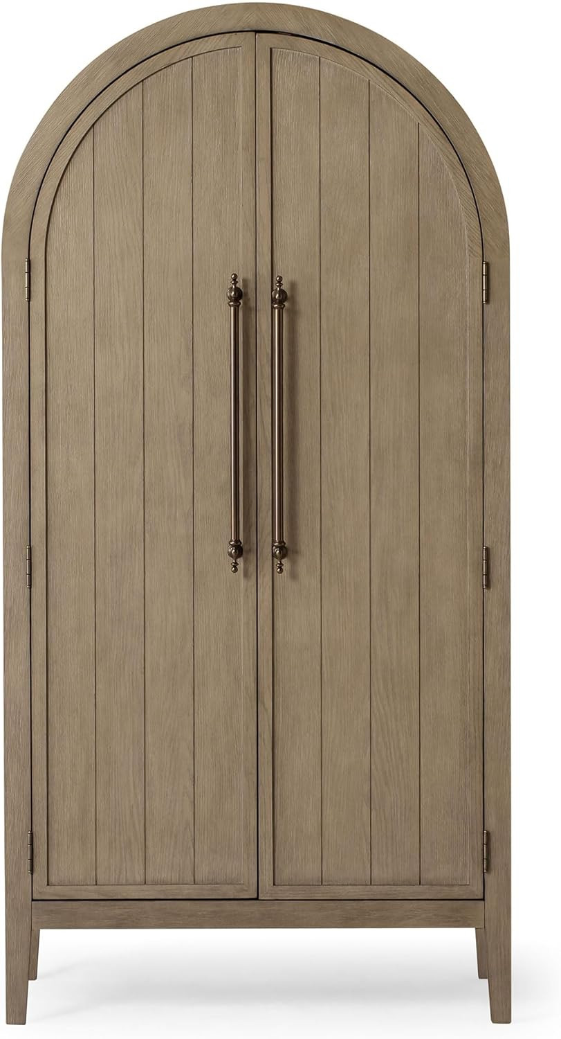 Maven Lane Selene Classical Wooden Cabinet in Antiqued Grey Finish | Amazon (US)