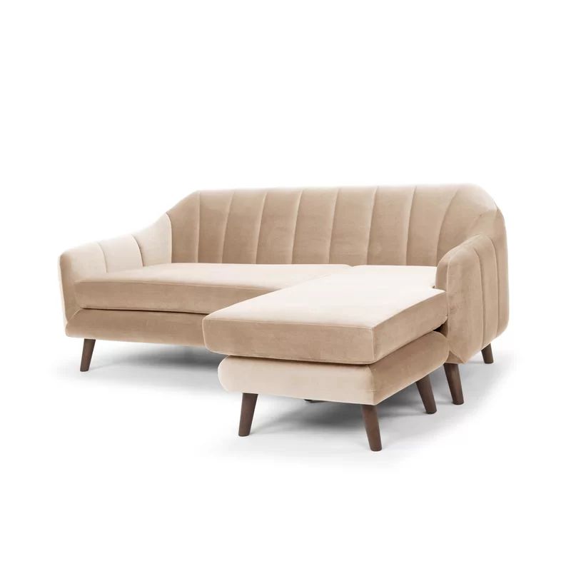 81" Wide Velvet Reversible Sofa and Chaise | Wayfair North America