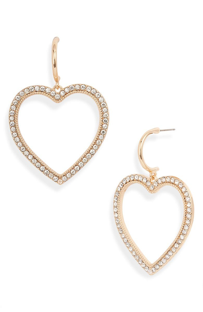 Pavé Heart Drop Earrings | Nordstrom