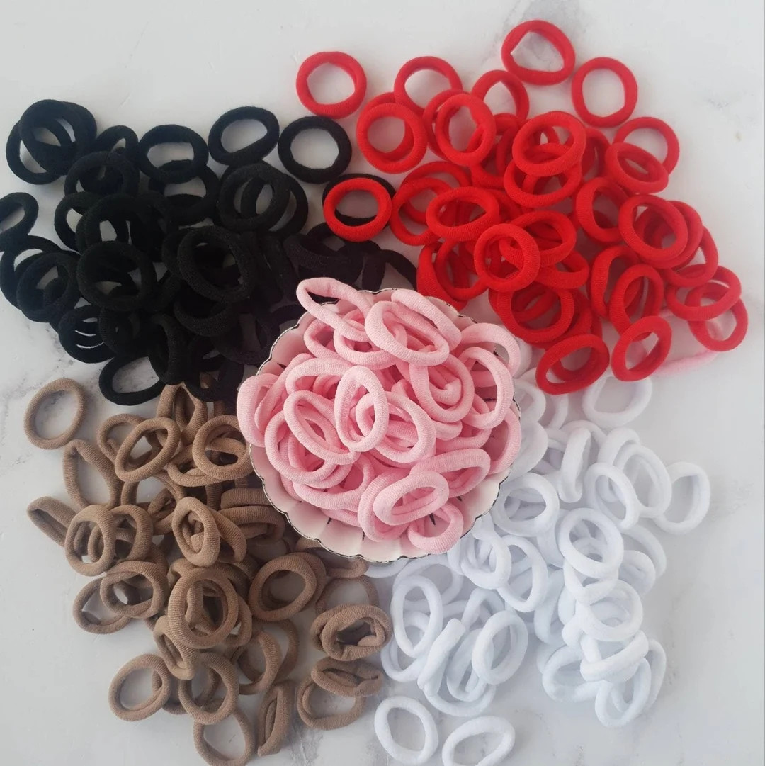 Soft Tiny Nylon Bobbles / Hair Ties | Etsy (US)