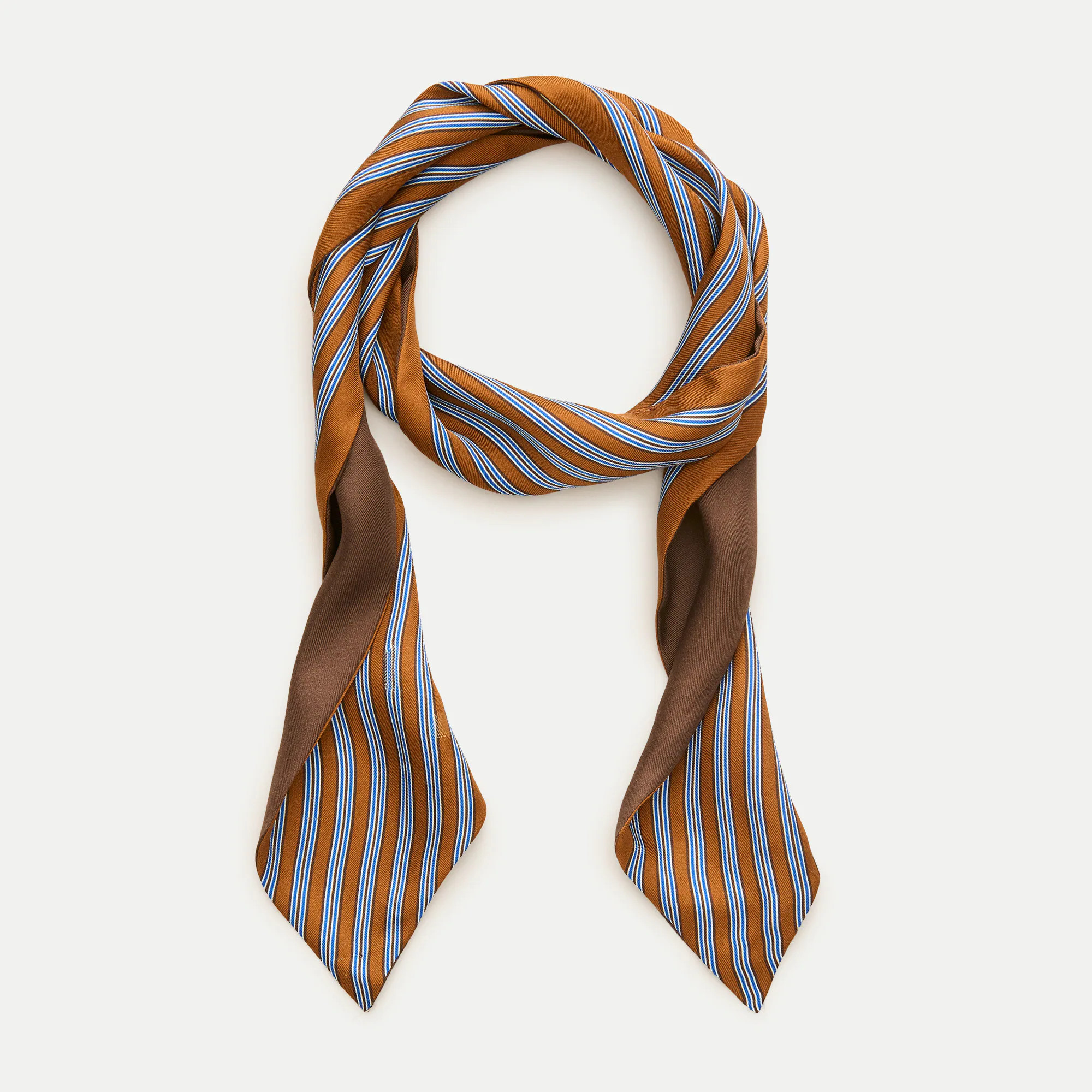 Skinny silk scarf in stripe | J. Crew US