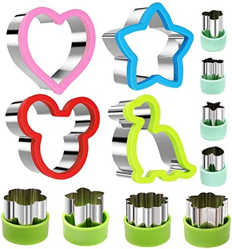 Stainless Steel Sandwich Cutter Set, Mickey Mouse & Dinosaur & Heart-shaped & Star Sandwich Cutte... | Amazon (US)