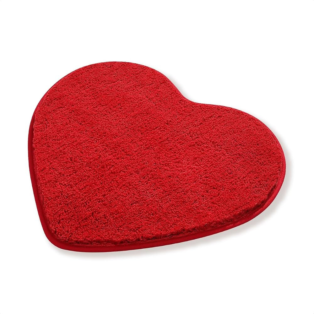 Molesun Heart Bath Mat, Soft Shower Rug, Microfiber Funny Bath Rug, Water Absorbent Thick Shaggy ... | Amazon (US)