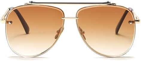 FEISEDY Oversized Aviator Sunglasses for Men Women Vintage Sun Glasses Metal Frame Gradient Shade... | Amazon (US)