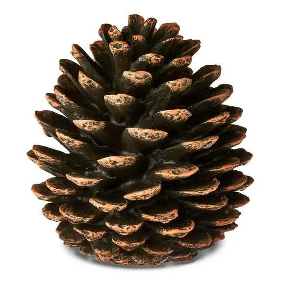 Large Resin Pine Cone Christmas Decoration, Brown, 5.7", by Holiday Time | Walmart (US)