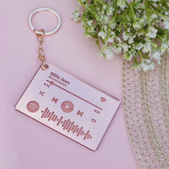 2 Personalized Spotify Code Keychain | Laser Engraved | Engraved Mirror, Neon or Clear Acrylic So... | Etsy (US)