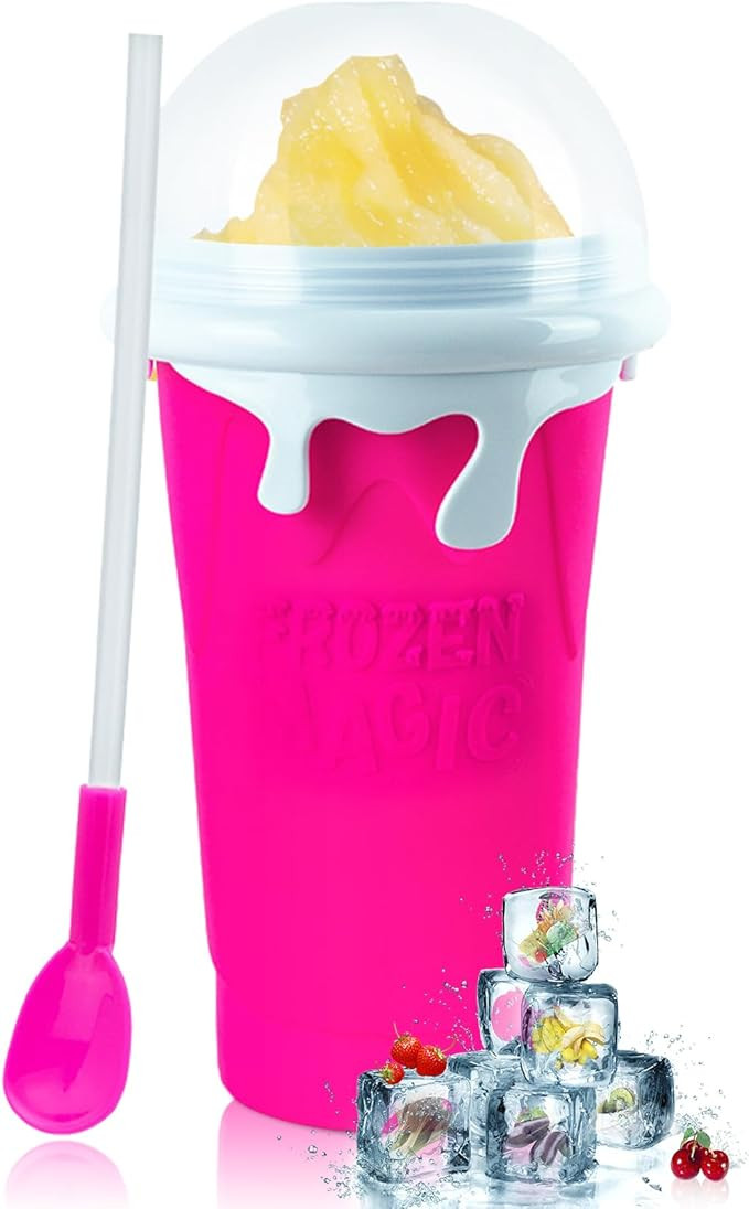 Slushy Cup Maker,Large Slushie Maker Cup 500ml,Double Layers Silicone Slushie Cup Maker Squeeze C... | Amazon (US)