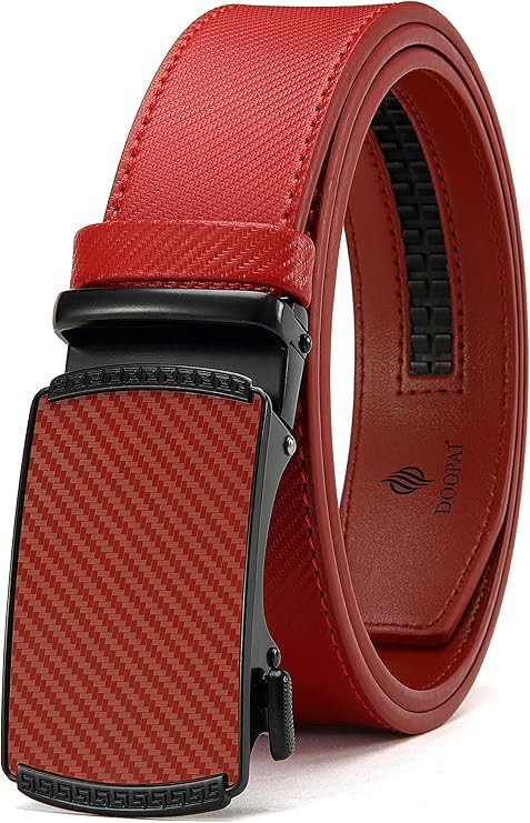 DOOPAI Belt Men, Ratchet Belt Dress Adjustable 1 3/8" Genuine Leather Designer Belt, Size Length ... | Amazon (US)
