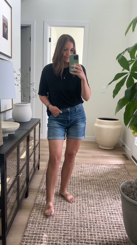 My Jean shorts are $16 right now!! The best mom shorts for summer. These are the 5” inseam, but I also have the 3” inseam too.

#LTKstyletip #LTKsalealert #LTKunder50