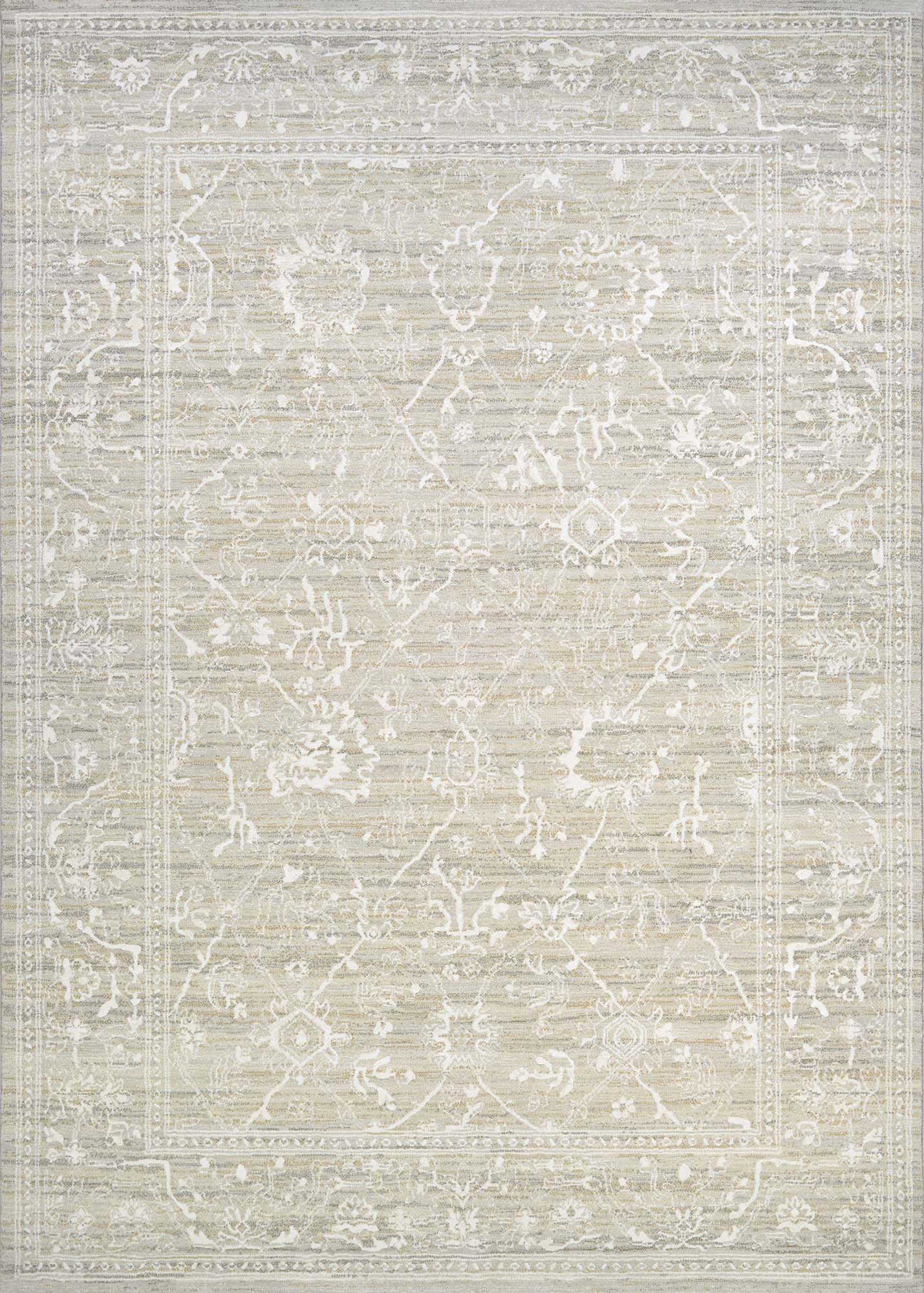 Everest 7'10"W x 11'2"L Power-Loomed Persian Arabesque Area Rug in Bone - Walmart.com | Walmart (US)