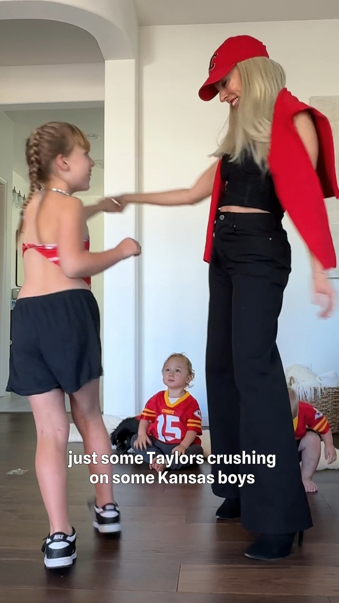 Need a Halloween costume that works for everyone—husband, kids, or even your dog? I’ve got you covered!

I channeled Taylor Swift at the Super Bowl, my friend Lauren embraced her Red era, and my son’s 8-year-old gf added her own fun twist on Taylor’s Chiefs era. 

And for the guys? Kansas City jerseys. So simple!

💋 How I recreated Taylor Swift’s 2023 Super Bowl style:
• Black bustier
• Black jeans
• Bold red lip
*optional: blonde wig & KC hat

Happy Halloween! 🎃


#LTKFamily #LTKHalloween #LTKKids