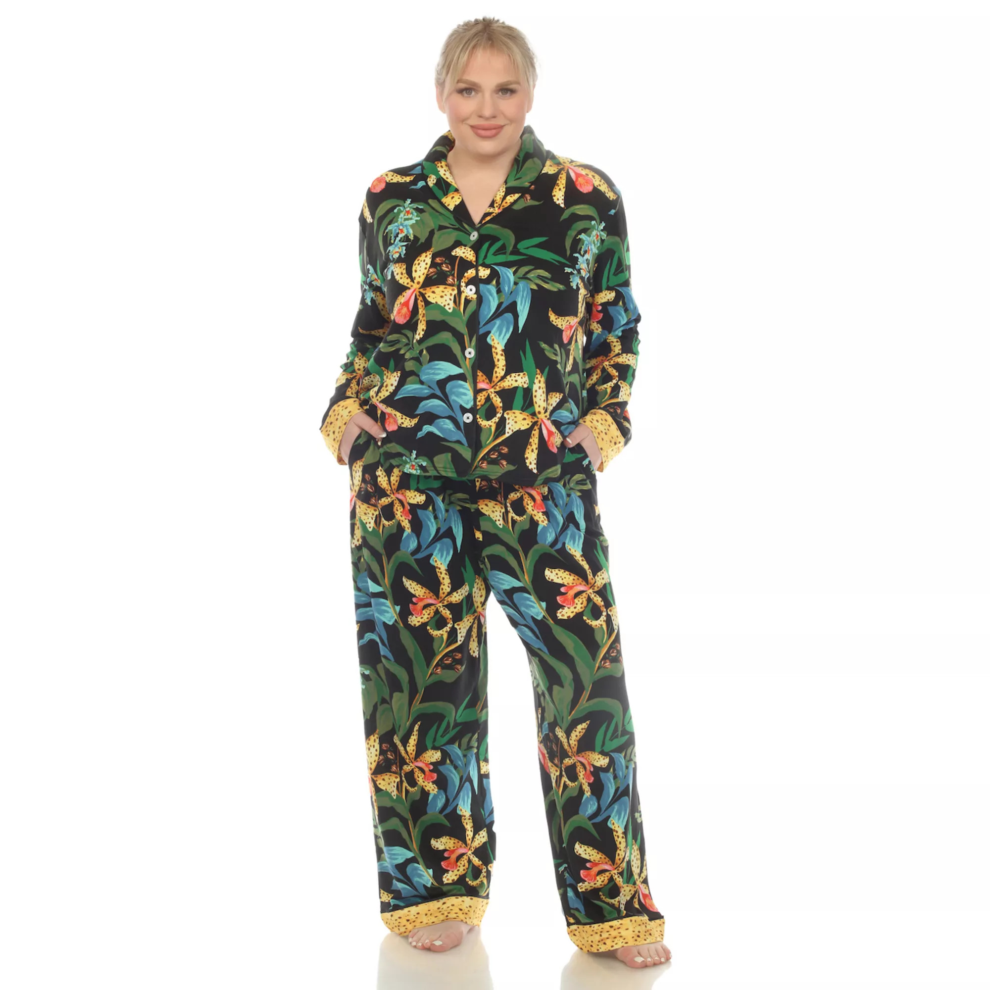 Plus Size Two Piece Wildflower Print Pajama Set | Kohl's