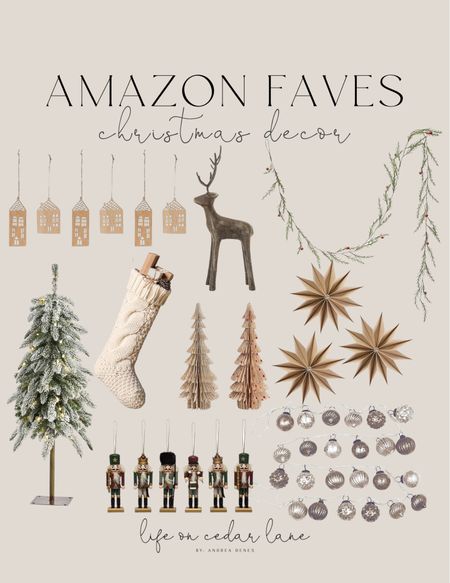 Amazon Faves - Love the details of these unique Christmas decor finds including delicate paper stars and trees, a down-swept flocked tree, and sweet wooden gingerbread houses! #christmasdecor #amazonchristmas

#LTKSeasonal #LTKhome #LTKHoliday