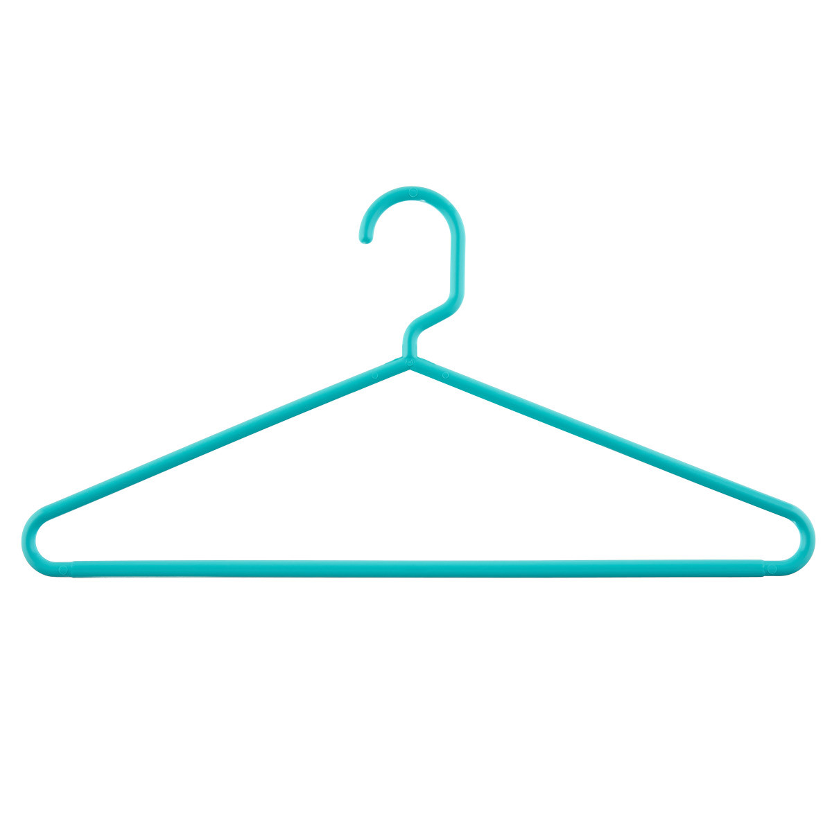 Heavy-Duty Tubular Hangers Bright Aqua Pkg/12 | The Container Store