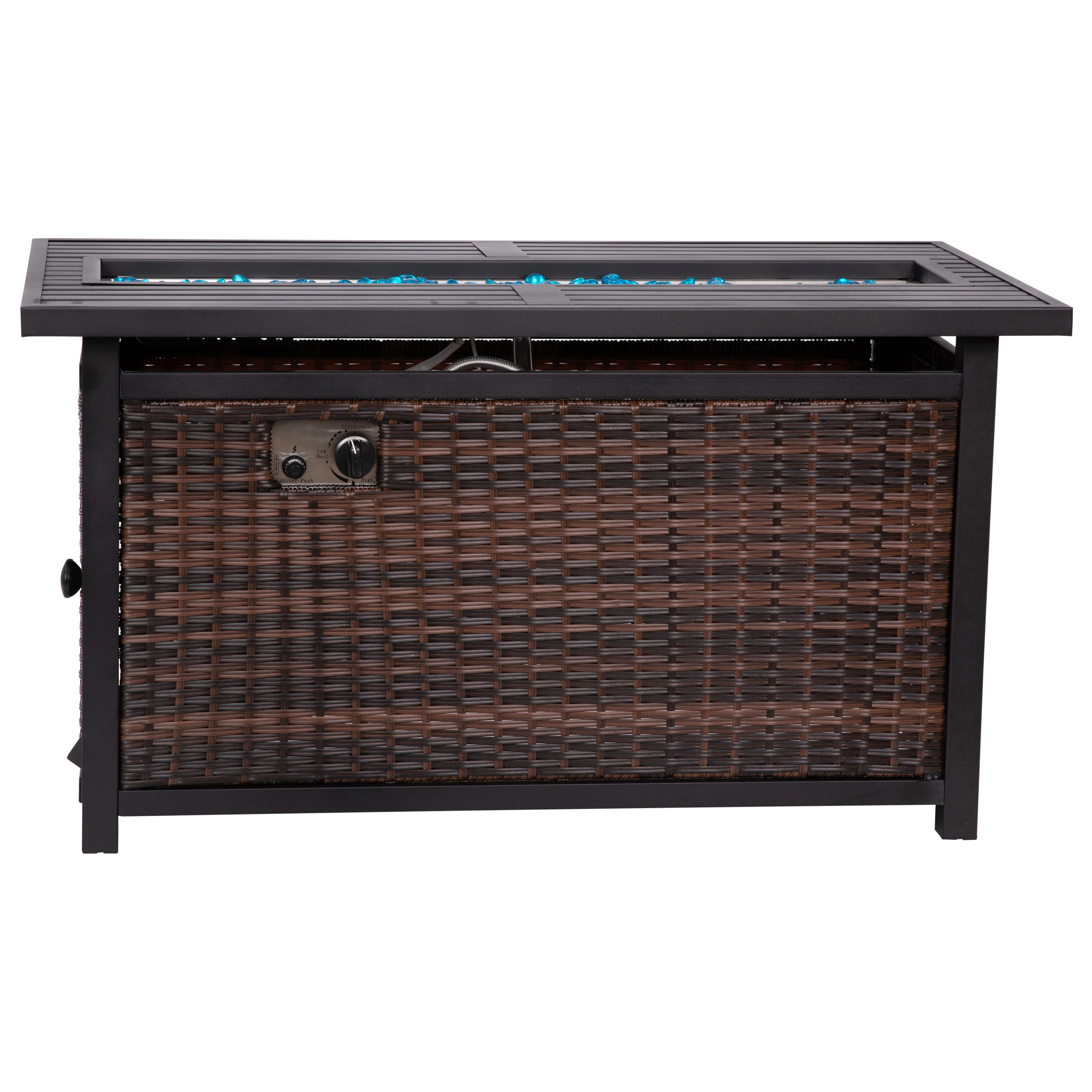 Flash Furniture Olympia Rectangle Outdoor Balcony Table 23 W x 45 L Stainless Steel Large | 840196376899 | Lowe's