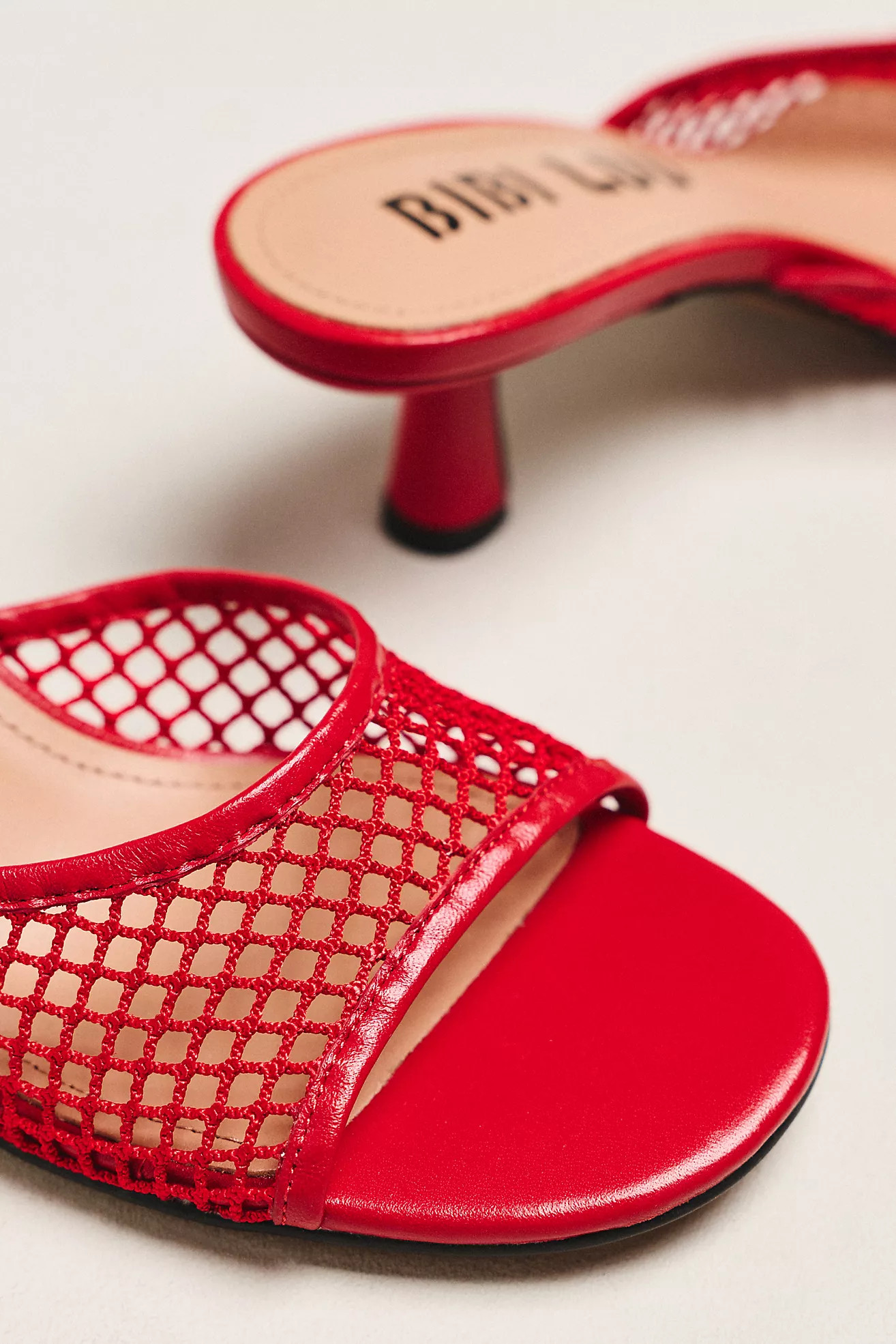 Bibi Lou Mesh Open-Toe Mule Heels | Anthropologie (US)