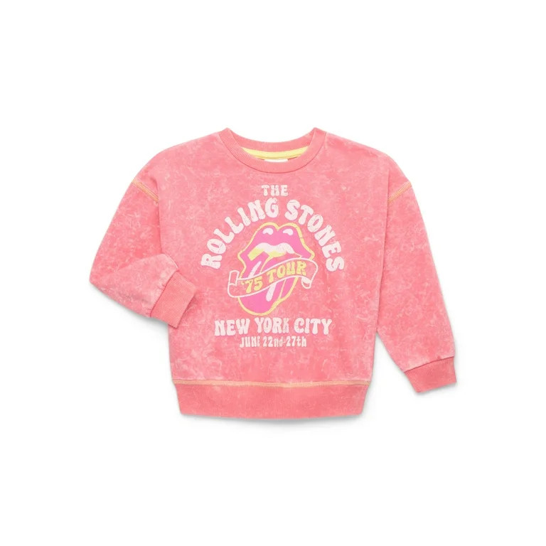 Rolling Stones Toddler Girls Graphic Sweatshirt, Sizes 12M-5T | Walmart (US)