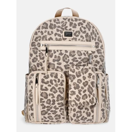 MNYC Women's Double Pocket Dome Backpack Leopard | Walmart (US)