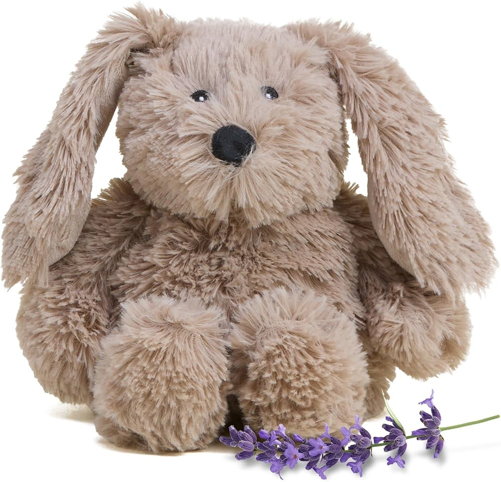 warmies Junior Microwavable & Weighted Stuffed Animals, Brown Bunny - Heated Stuffed Animal Plush... | Amazon (US)
