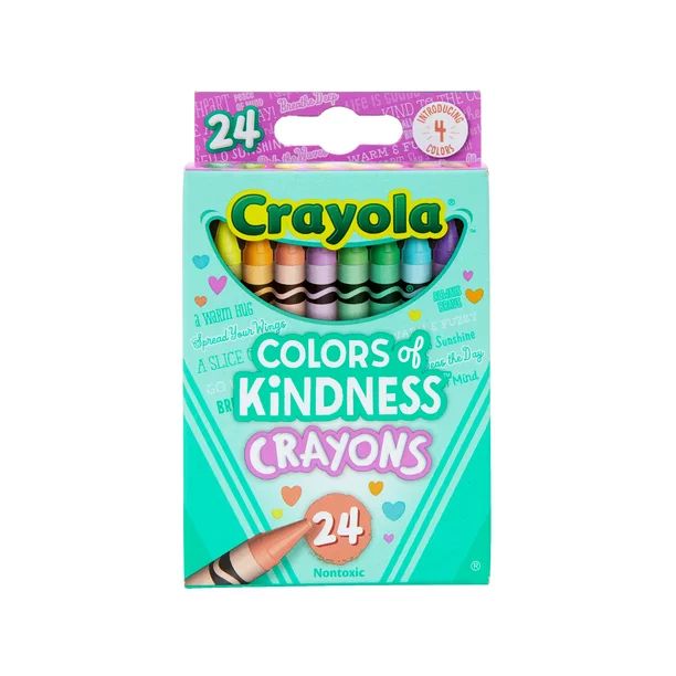 Crayola Colors of Kindness Crayons, 24 Count, Assorted Colors, Non-Toxic - Walmart.com | Walmart (US)