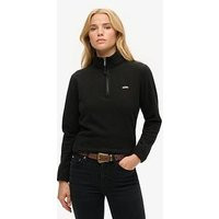 Superdry Polar Fleece Half Zip Jumper - Black, Black, Size 16, Women | Very (UK)