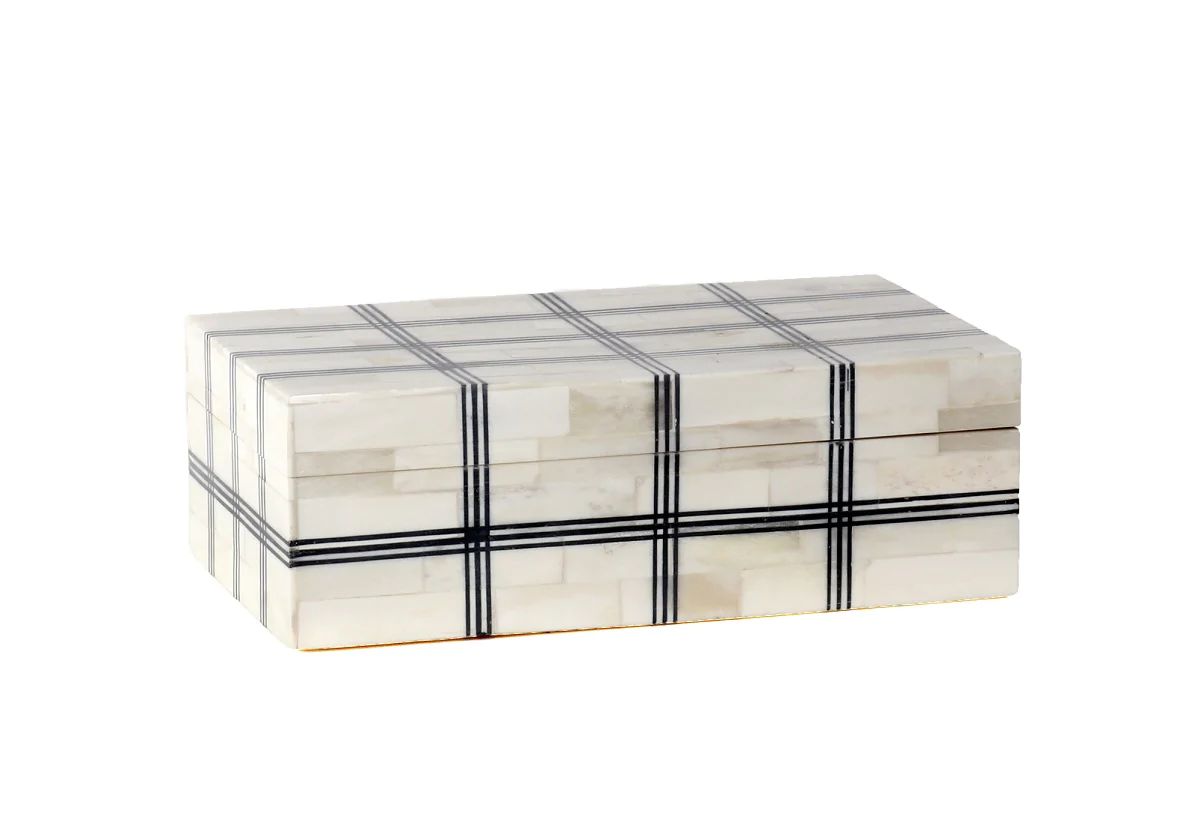 DOMINO PLAID BOX | Alice Lane Home Collection