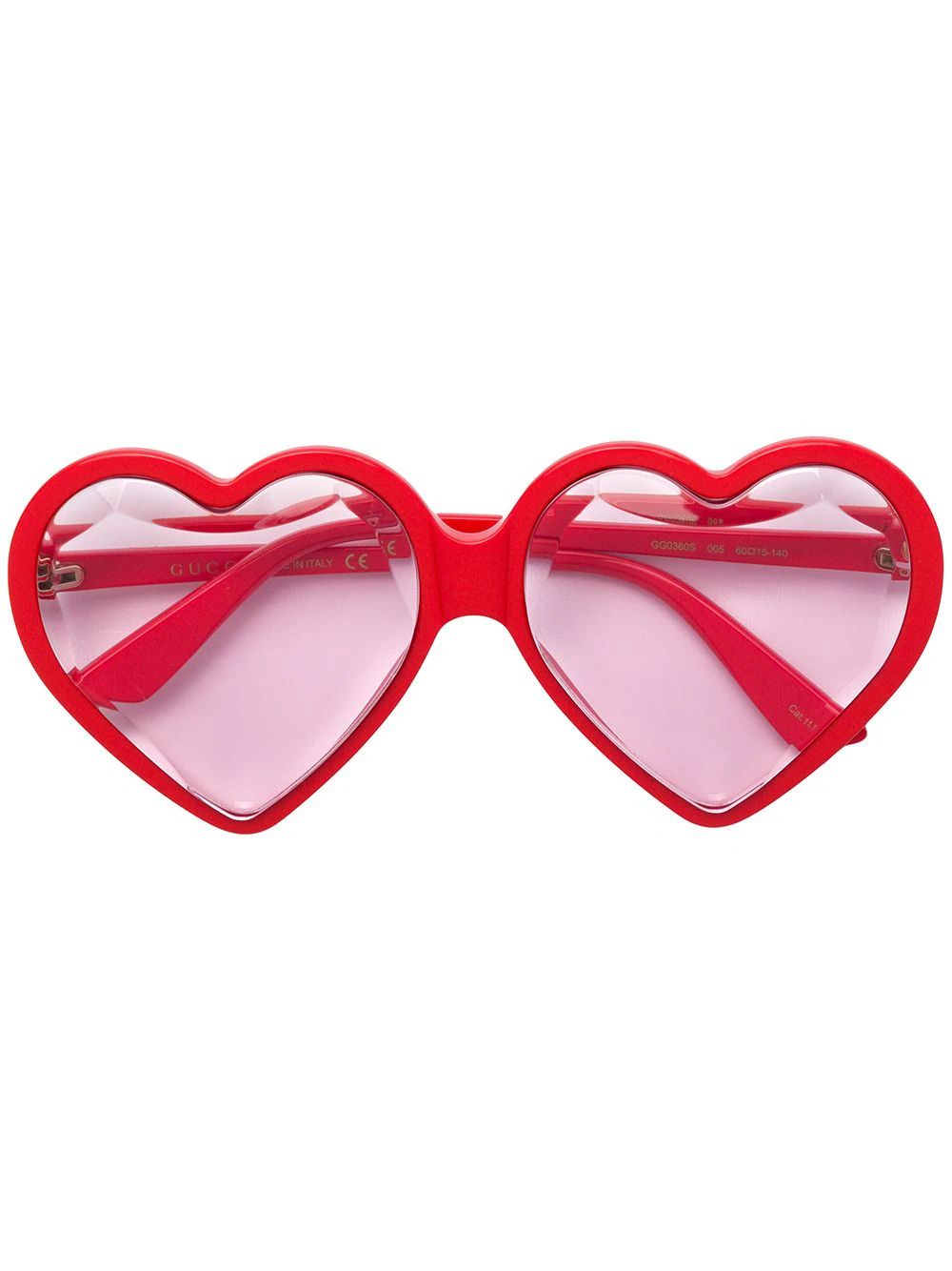 Gucci Eyewear jeweled heart shaped sunglasses - Red | FarFetch US