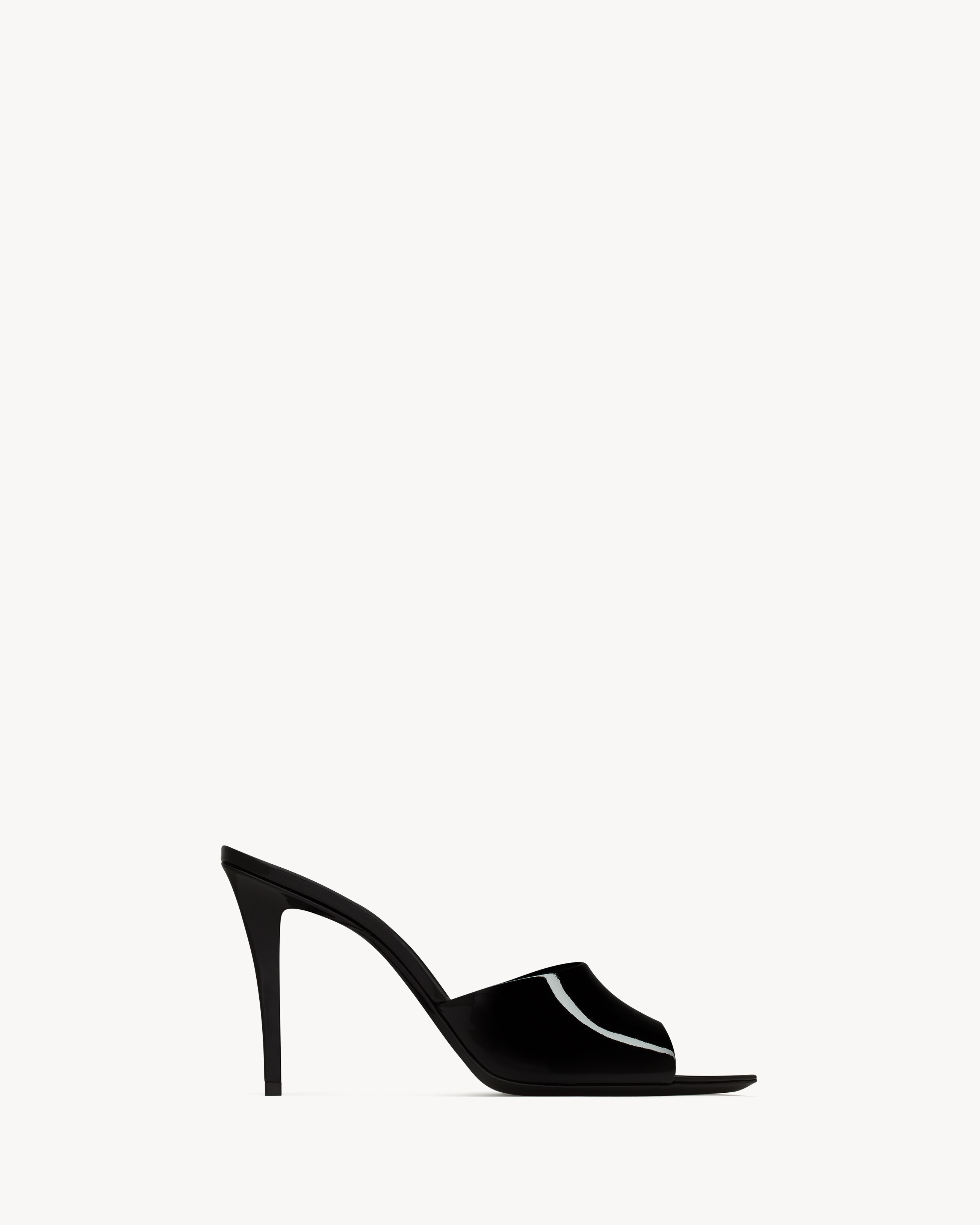 Romy Mules In Patent Leather Black 39.5 | Saint Laurent Inc. (Global)